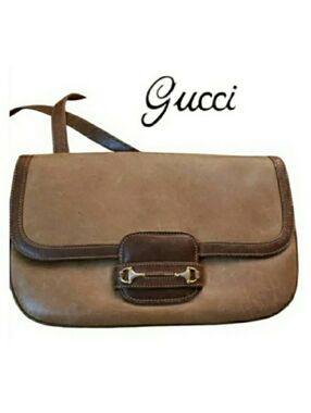 Gucci Horsebit 1955 Leather Clutch Crossbody Shoulder Bag Vintage Rare